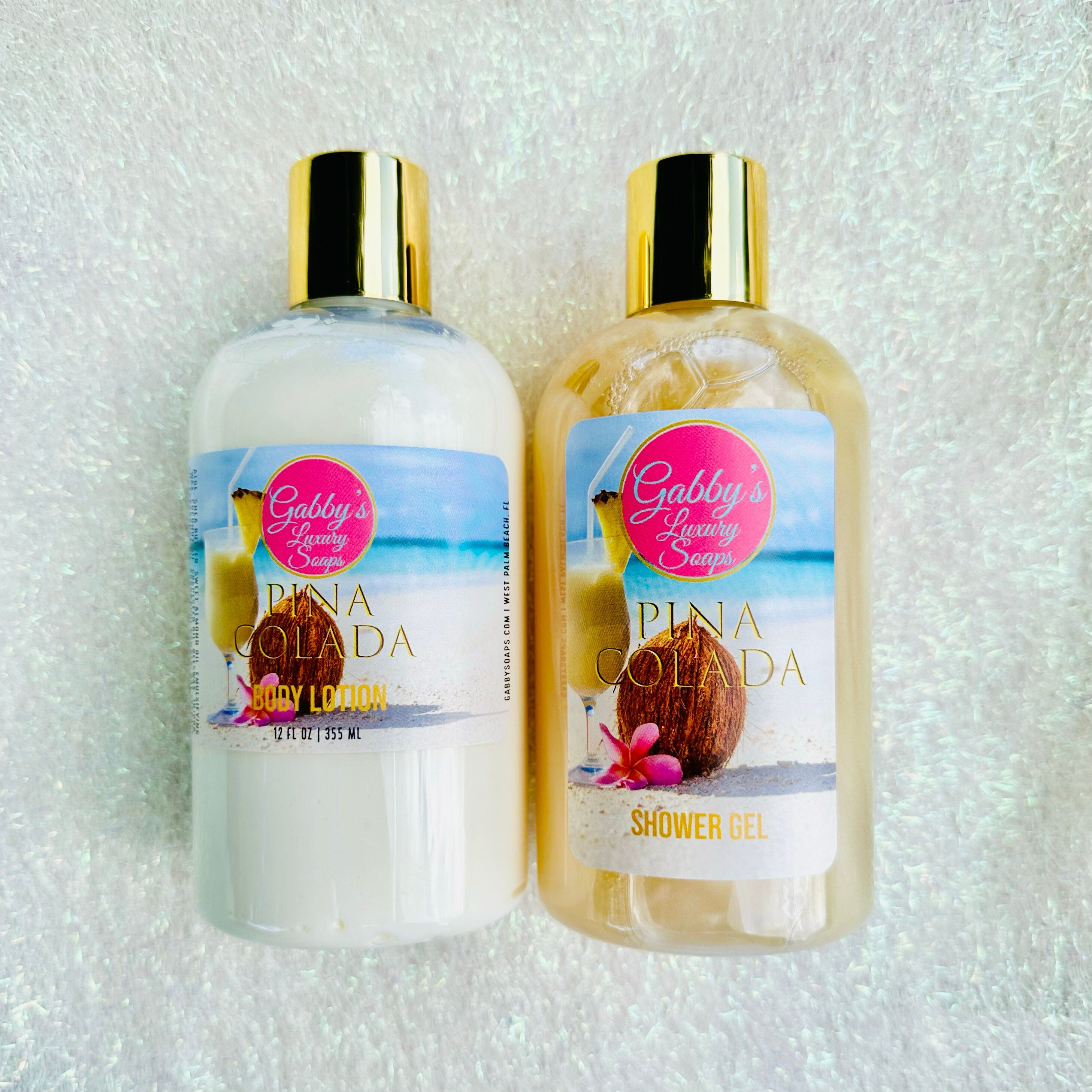 Piña Colada Aloe and Shea body lotion and shower gel