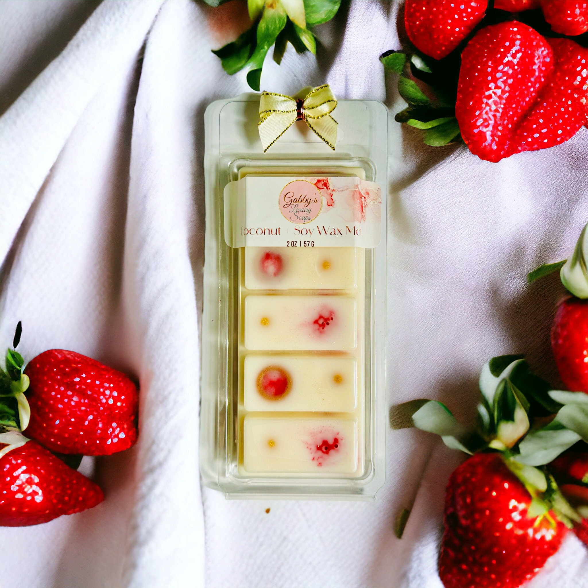 Strawberry Shortcake Wax Melt made from coconut wax + Soy wax