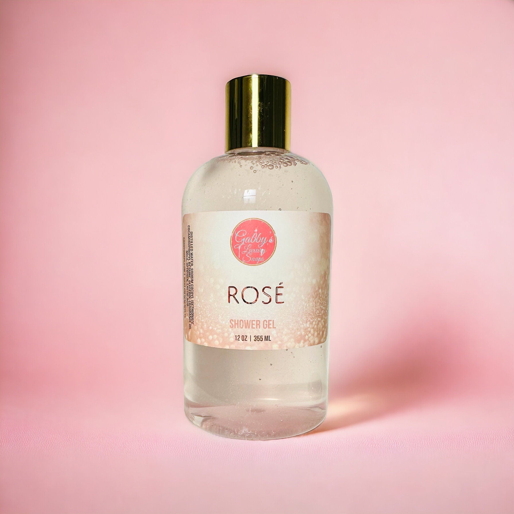 Rosé plant-derived bath and shower gel