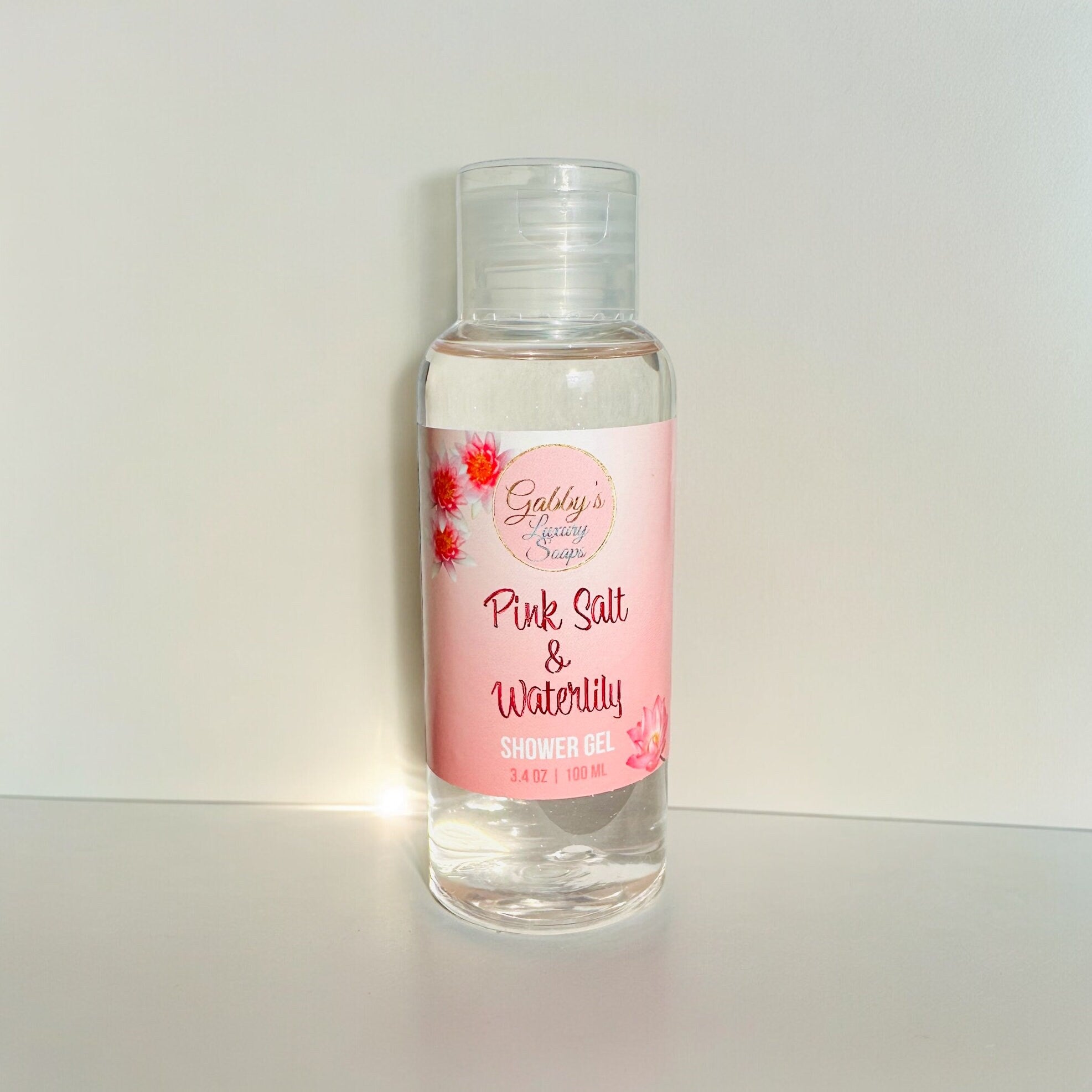 Pink Salt & Waterlily Plant-Derived Bath and Shower Gel - Travel Size