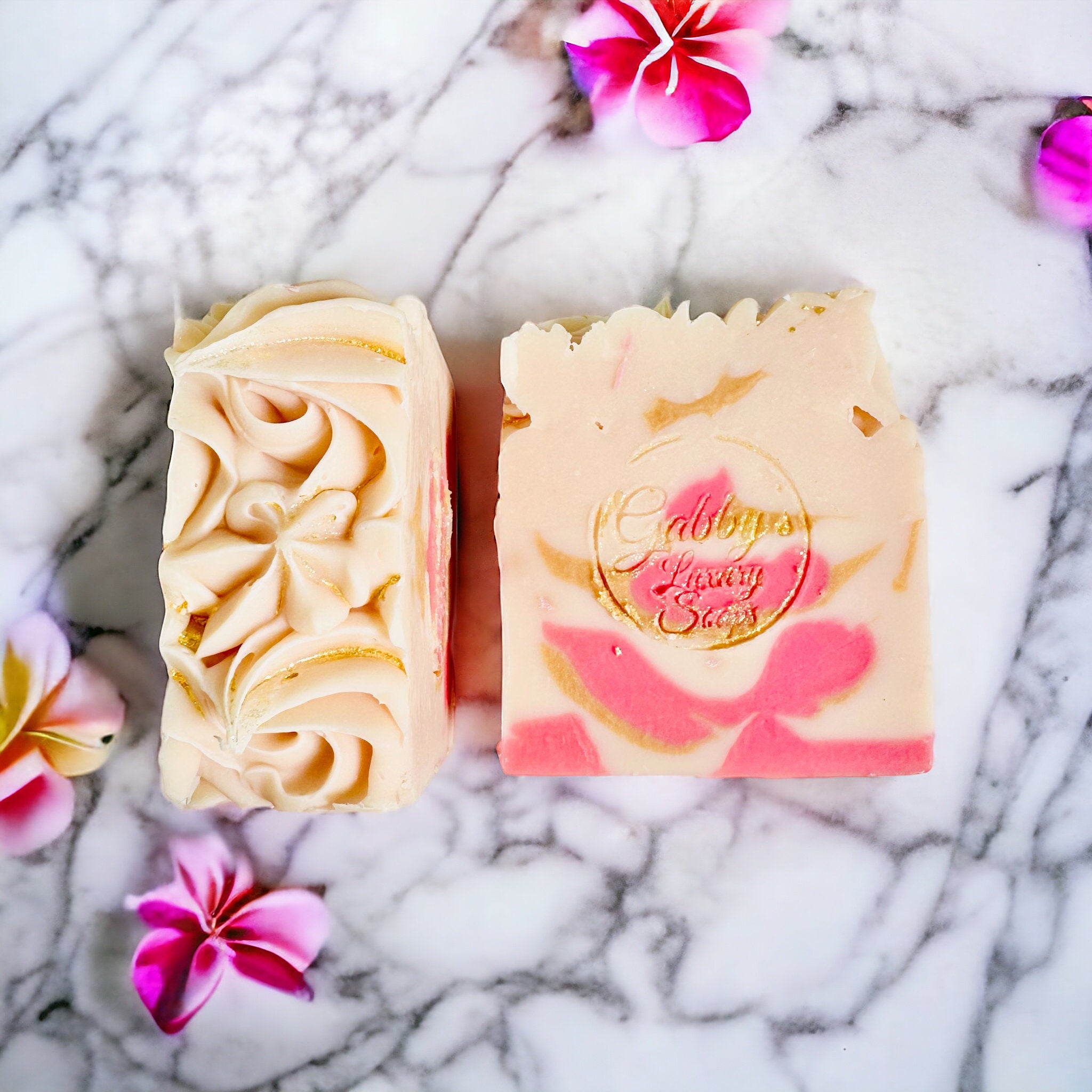 Pink Plumeria Shea Butter Artisan Soap