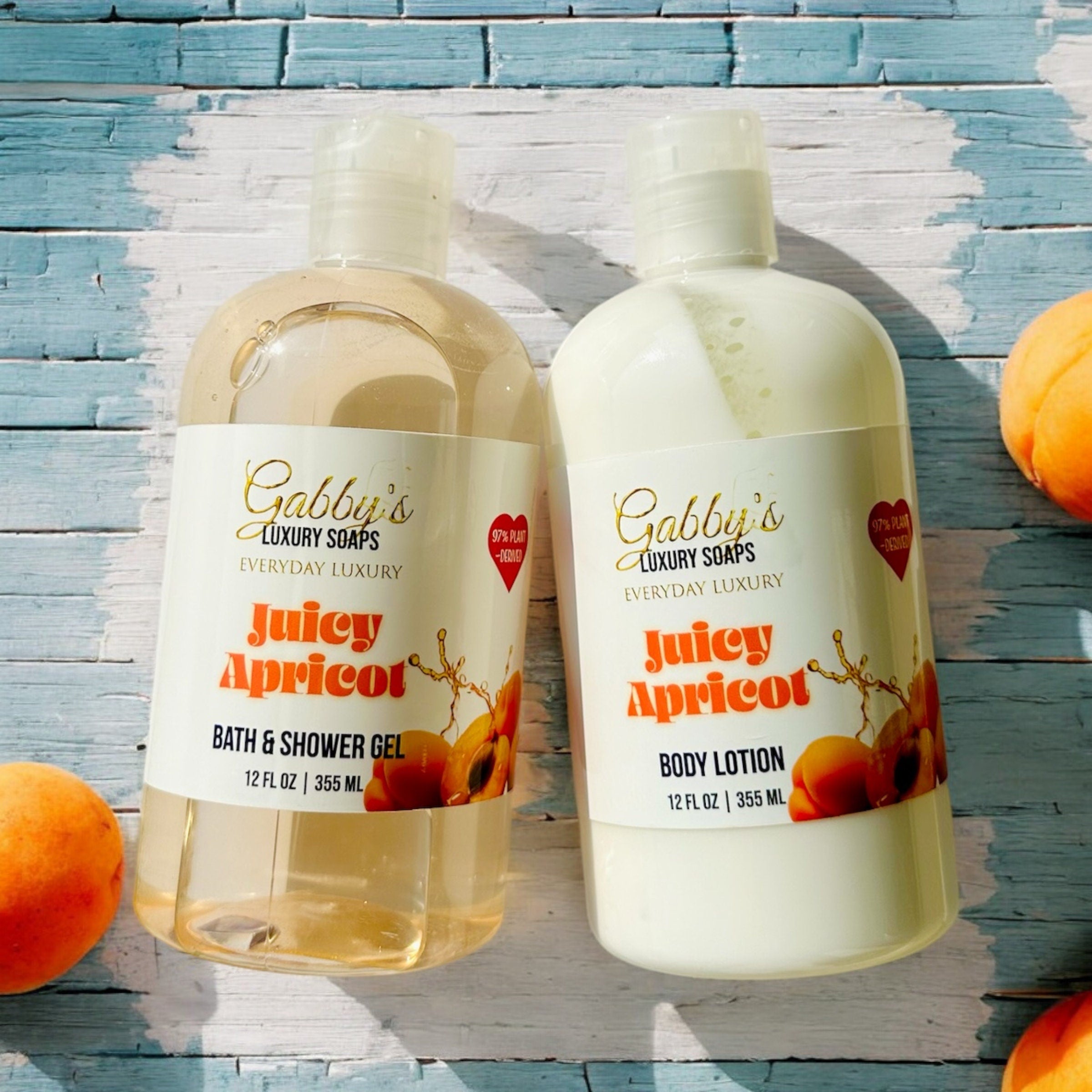 Juicy Apricot Nourishing Body Lotion and matching shower gel