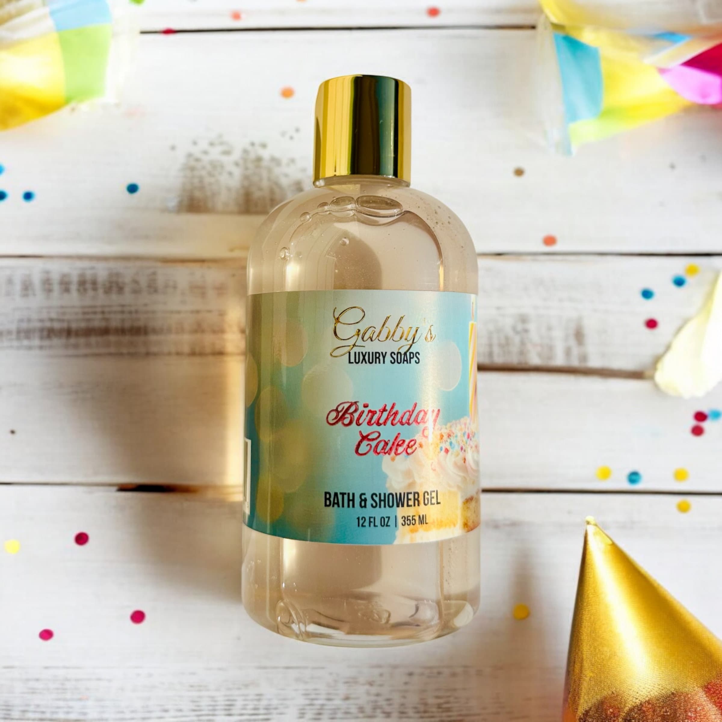 Birthday Cake Plant-Based Bath & Shower Gel - 12Oz