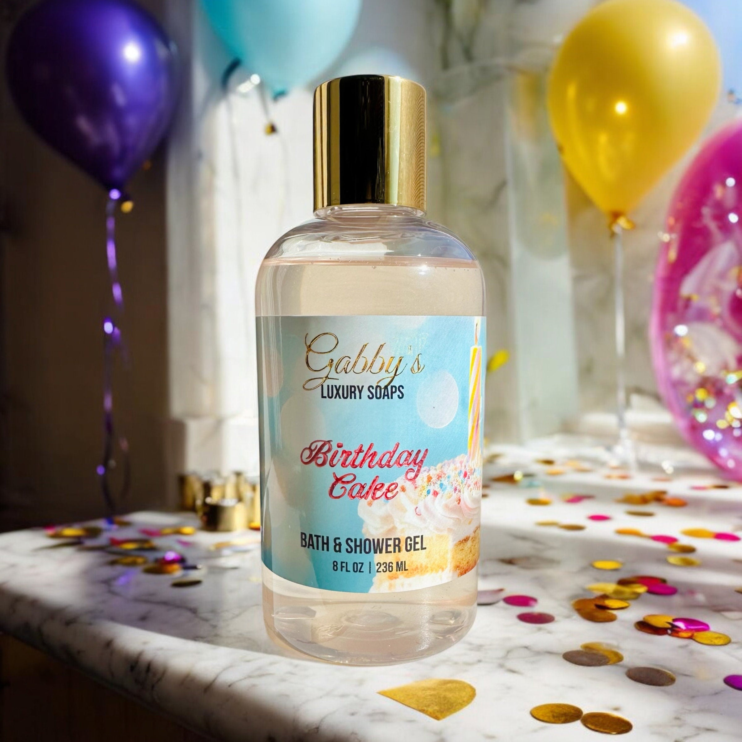 Birthday Cake Plant-Based Bath & Shower Gel - 8 Oz