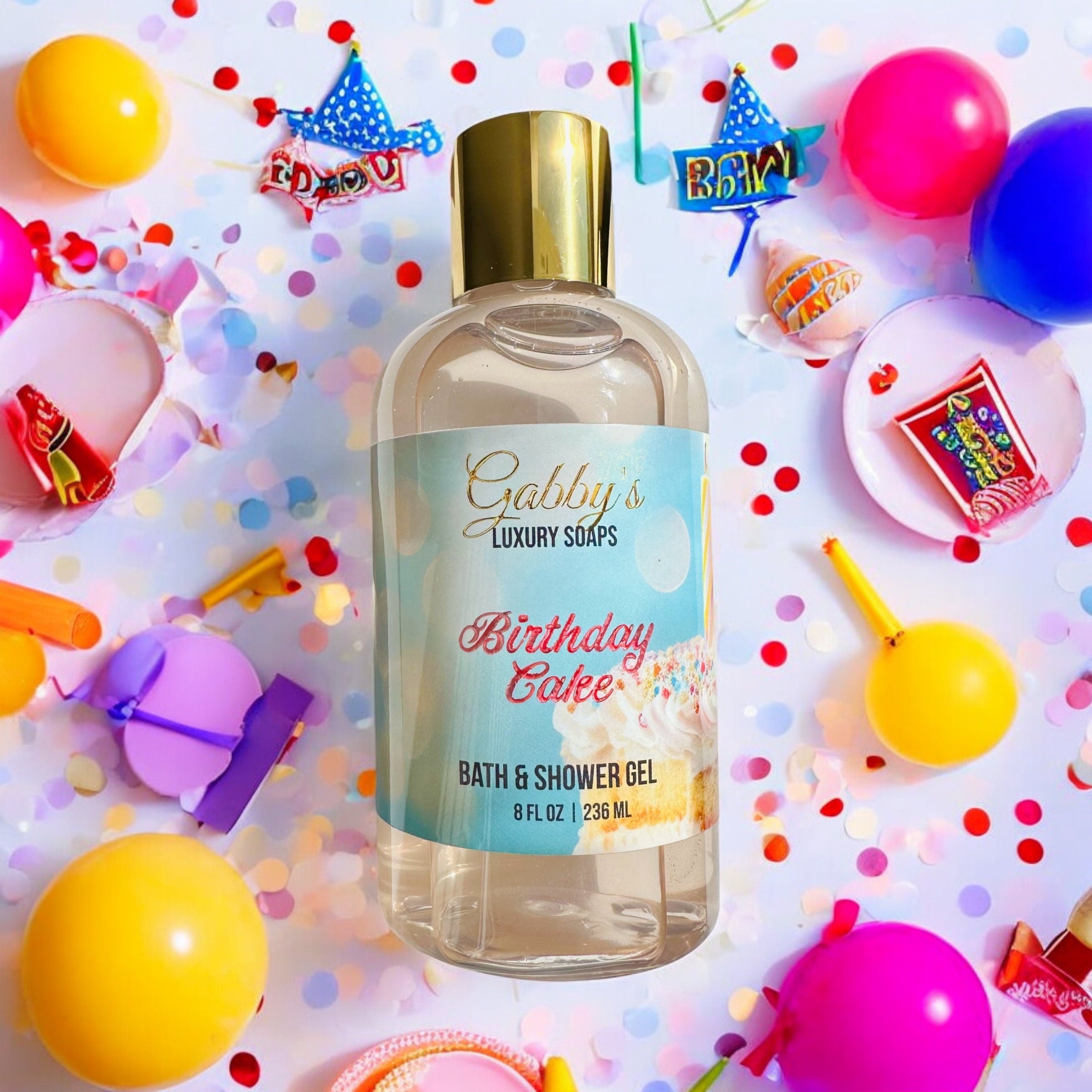 Birthday Cake Plant-Based Bath & Shower Gel - 8 Oz