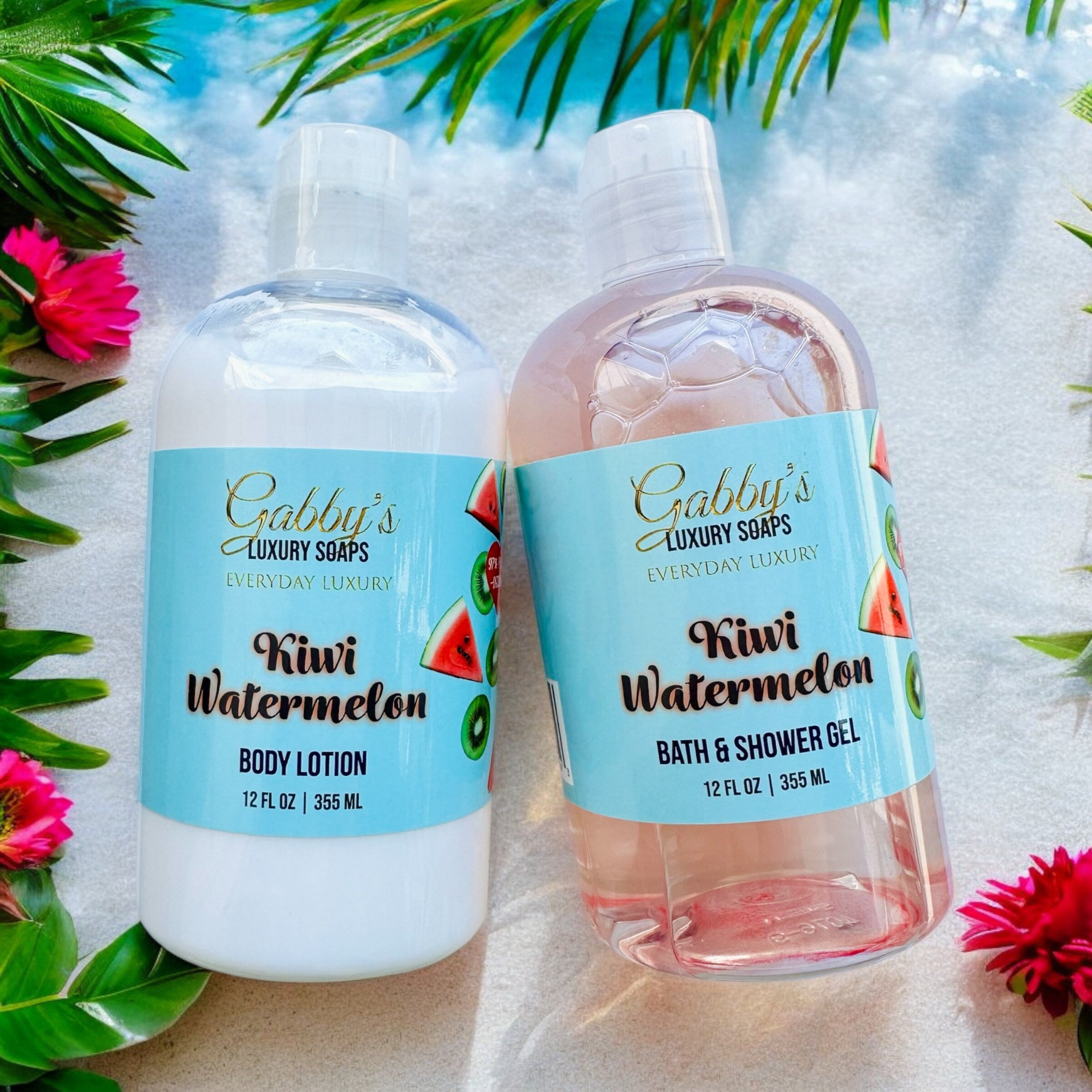 Kiwi Watermelon Everyday Luxury Nourishing Body Lotion and matching shower gel