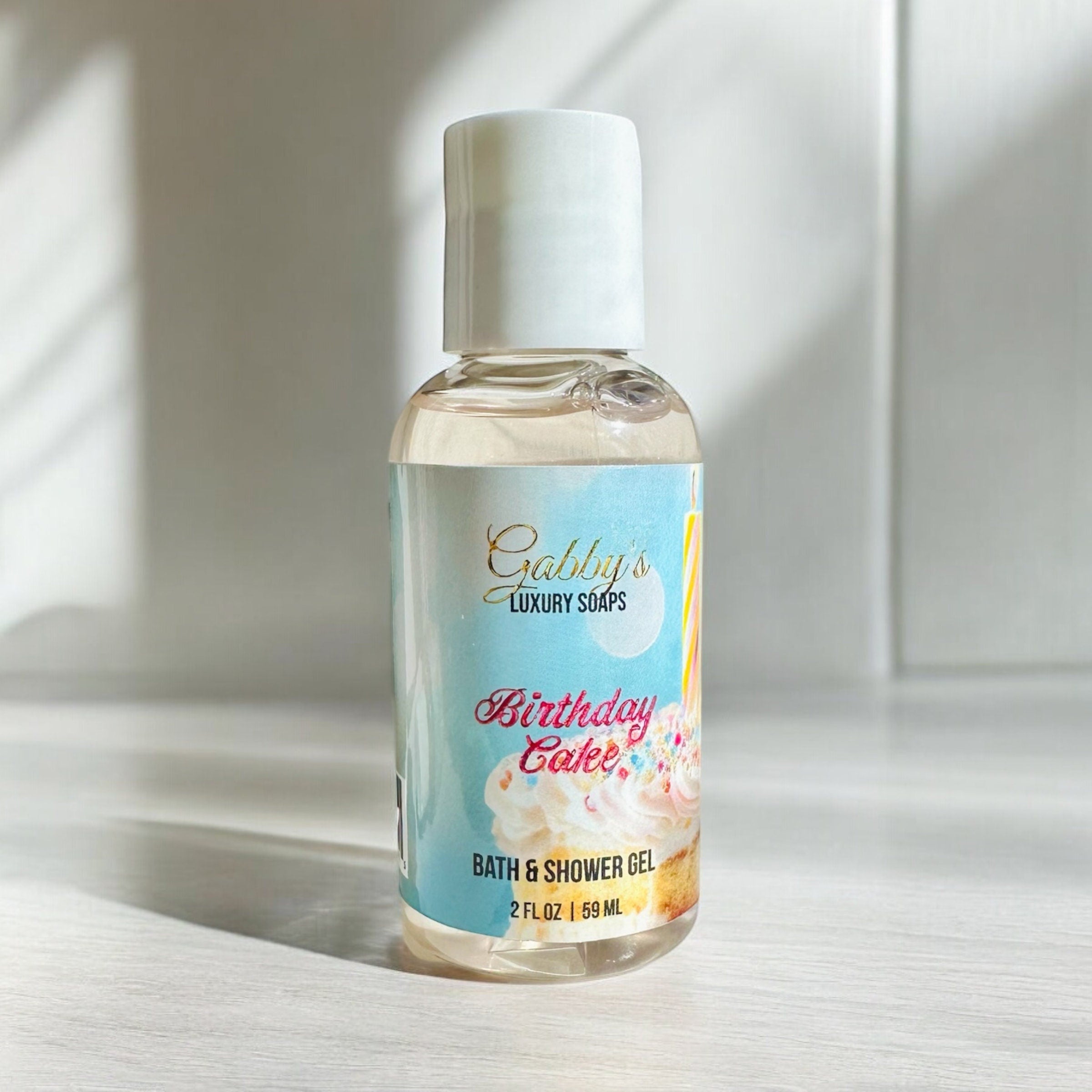 Birthday Cake Plant-Based Bath & Shower Gel Travel Size - 2 Oz