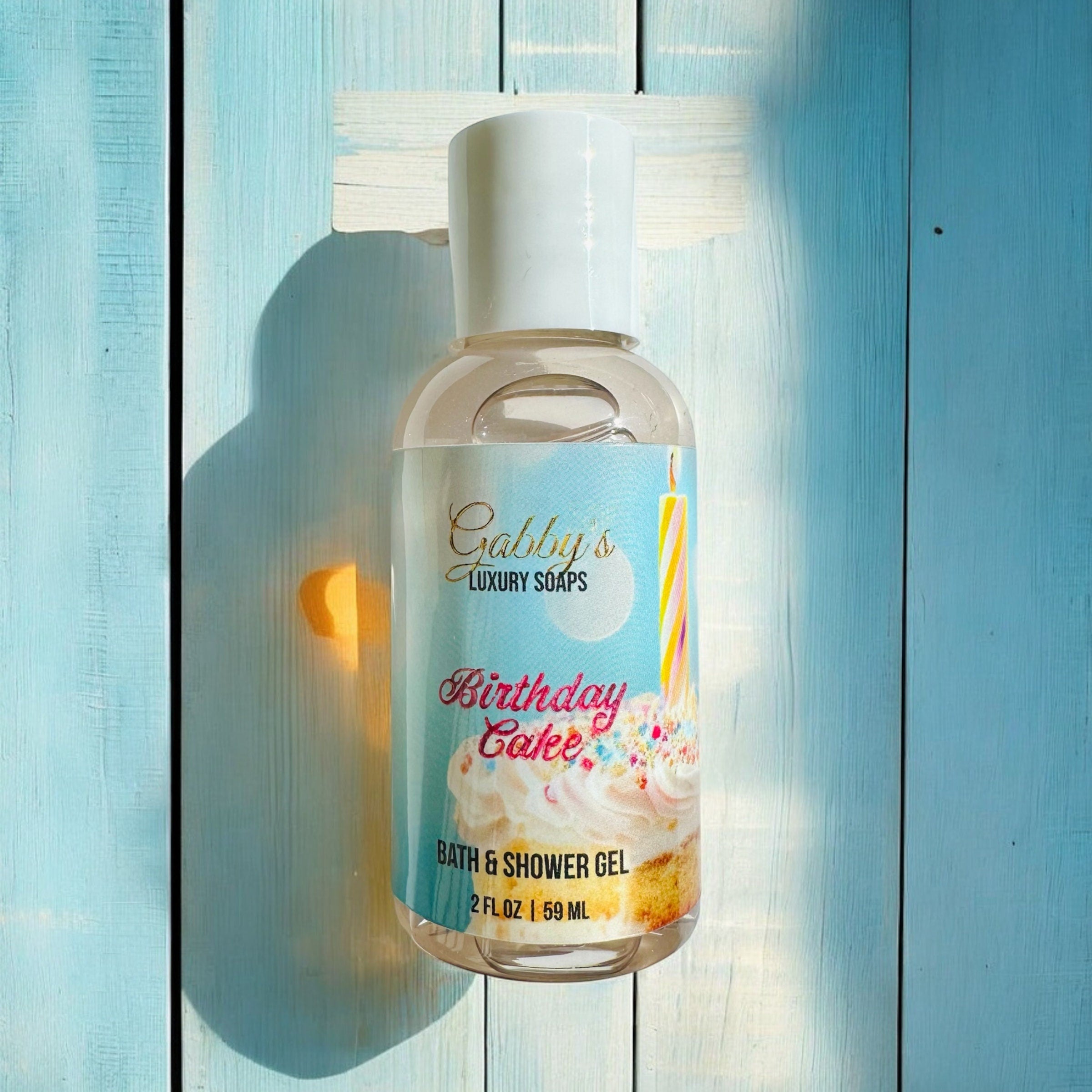 Birthday Cake Plant-Based Bath & Shower Gel Travel Size - 2 Oz