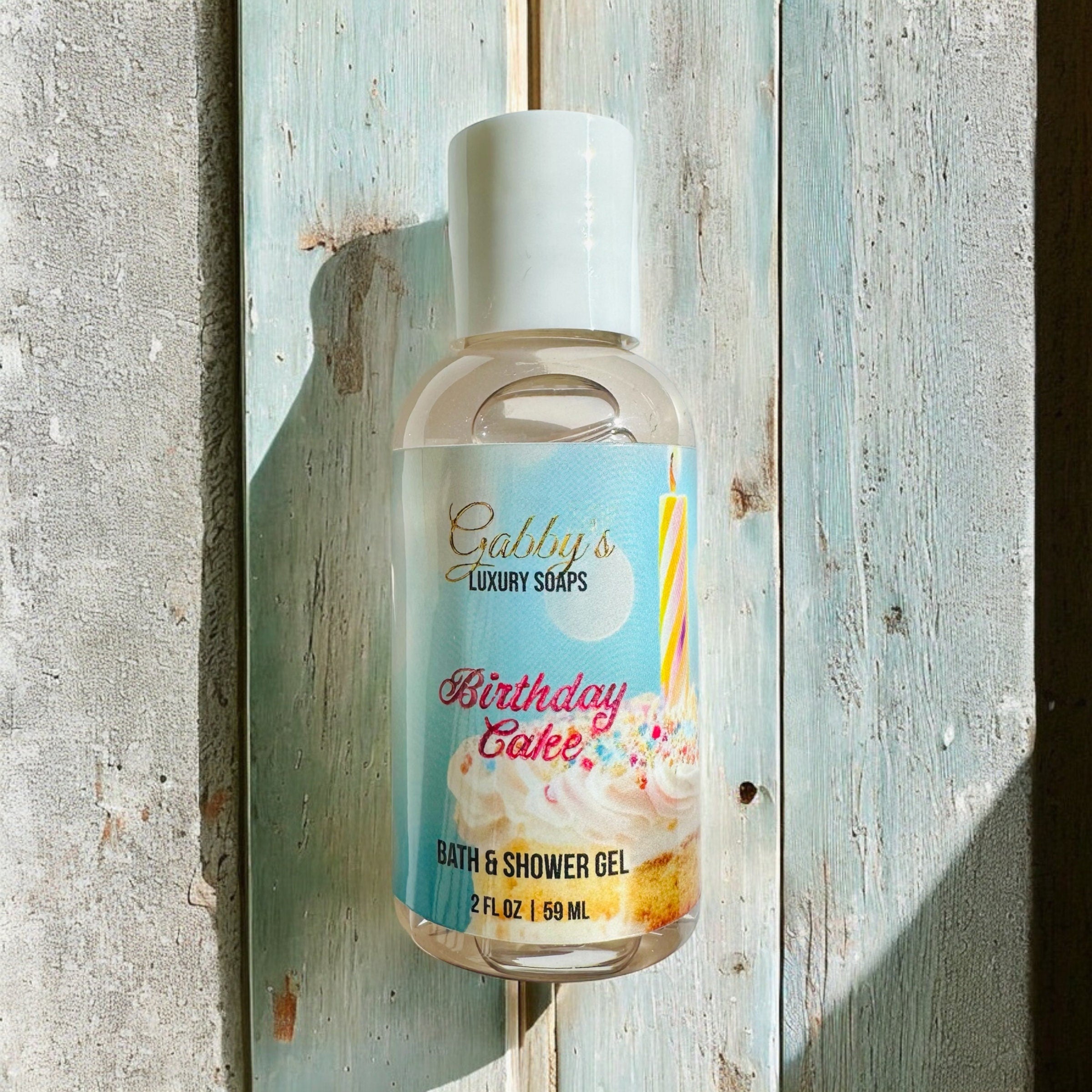 Birthday Cake Plant-Based Bath & Shower Gel Travel Size - 2 Oz