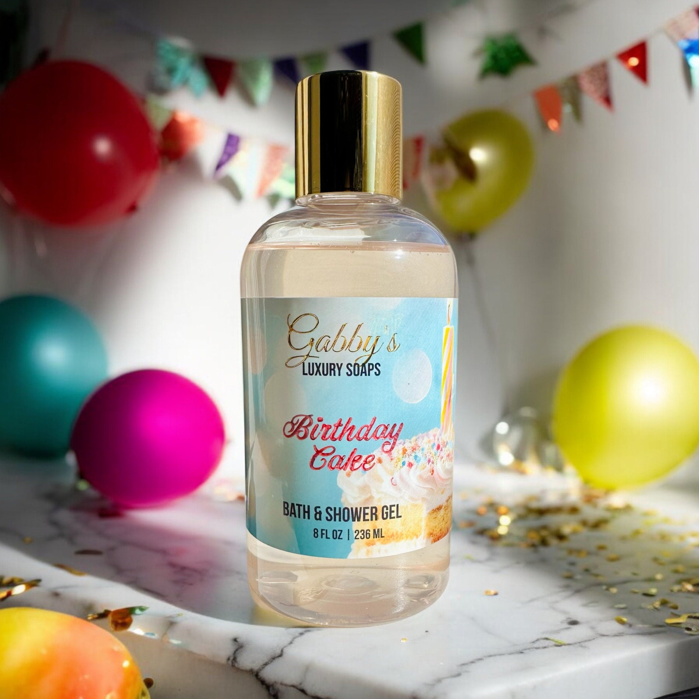 Birthday Cake Plant-Based Bath & Shower Gel - 8oz