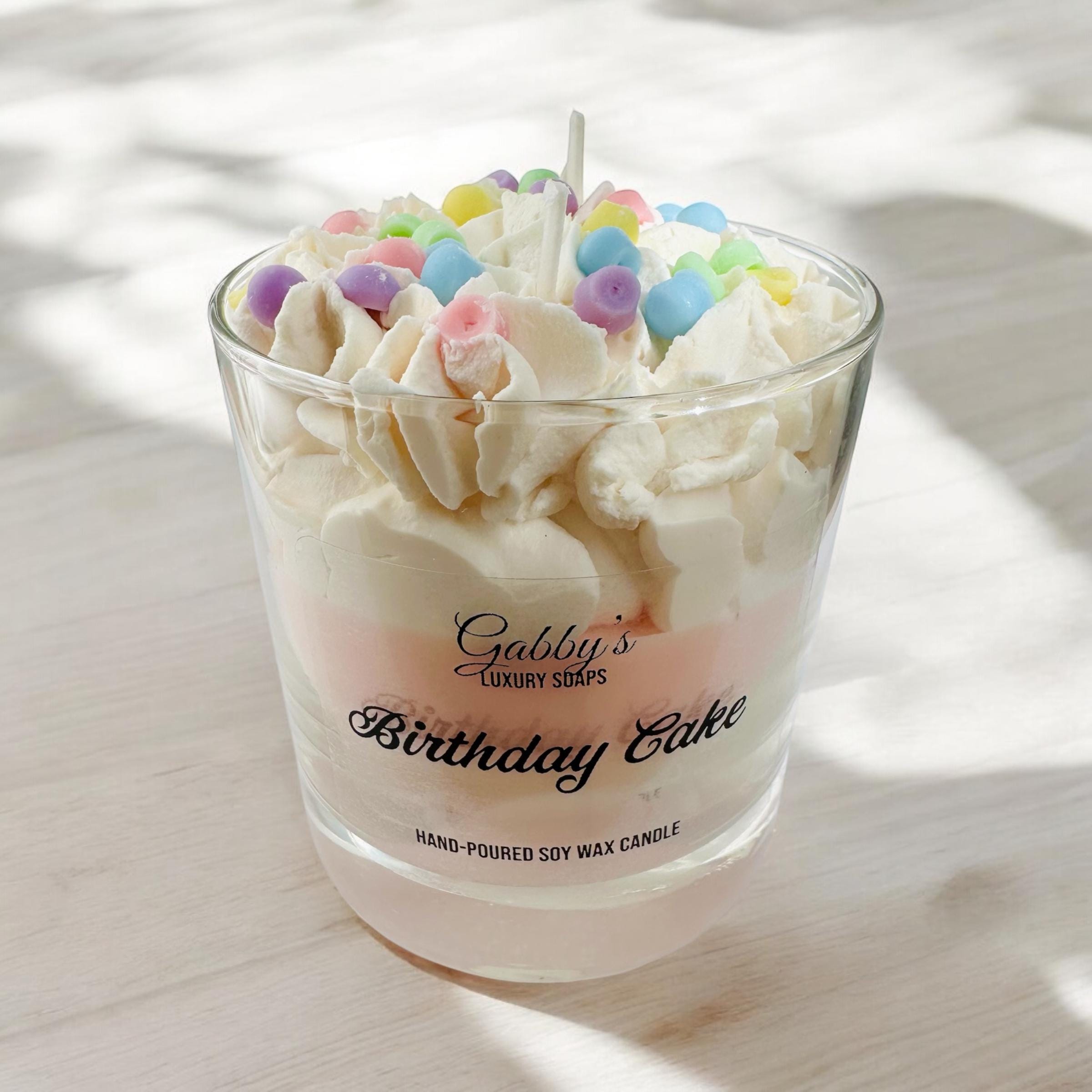 Birthday Cake hand-poured soy wax candle - Medium