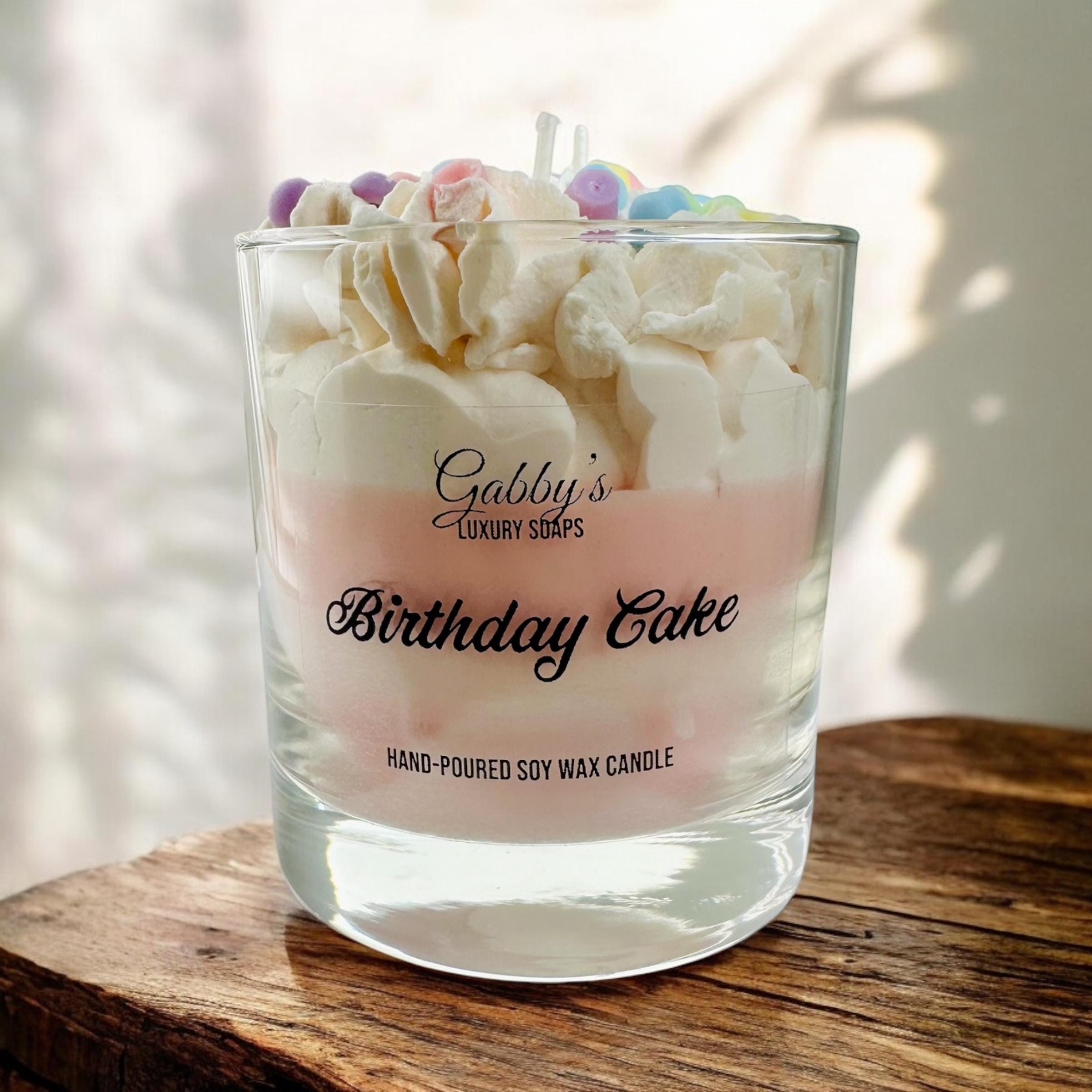 Birthday Cake hand-poured soy wax candle - Medium