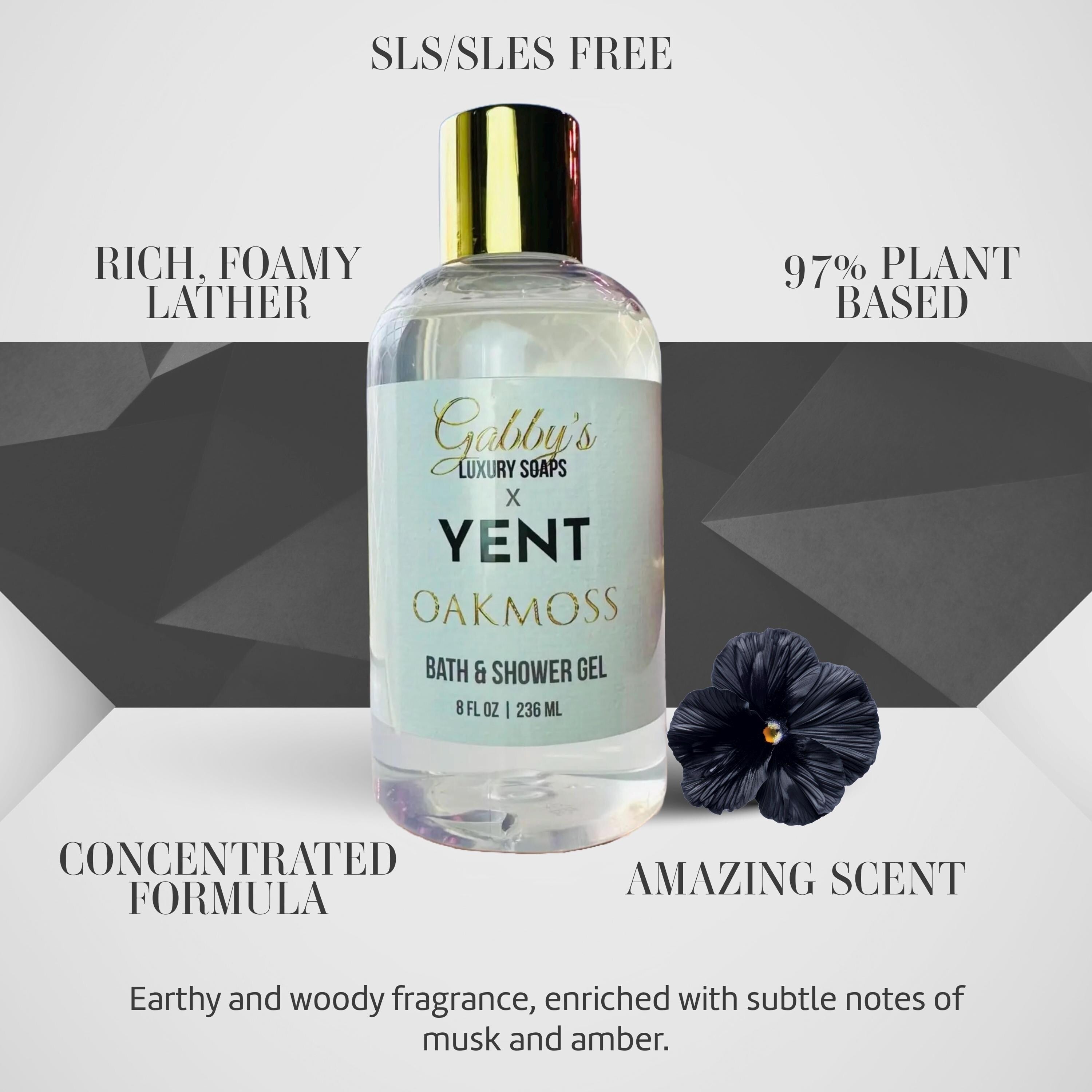 Oakmoss Plant-Derived Bath and Shower Gel