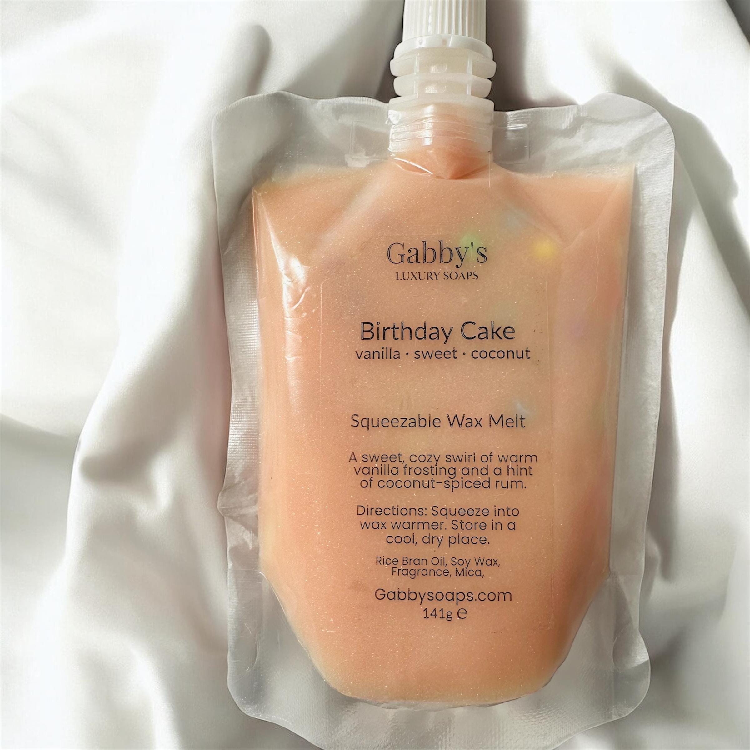 Birthday Cake Squeezable Wax Melt – 5oz Confetti Pouch Mess-Free For Wax for Warmers