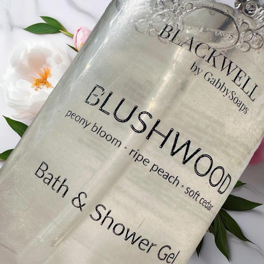 BLUSHWOOD Bath & Shower Gel – Blackwell by GabbySoaps | Romantic, Feminine Scent