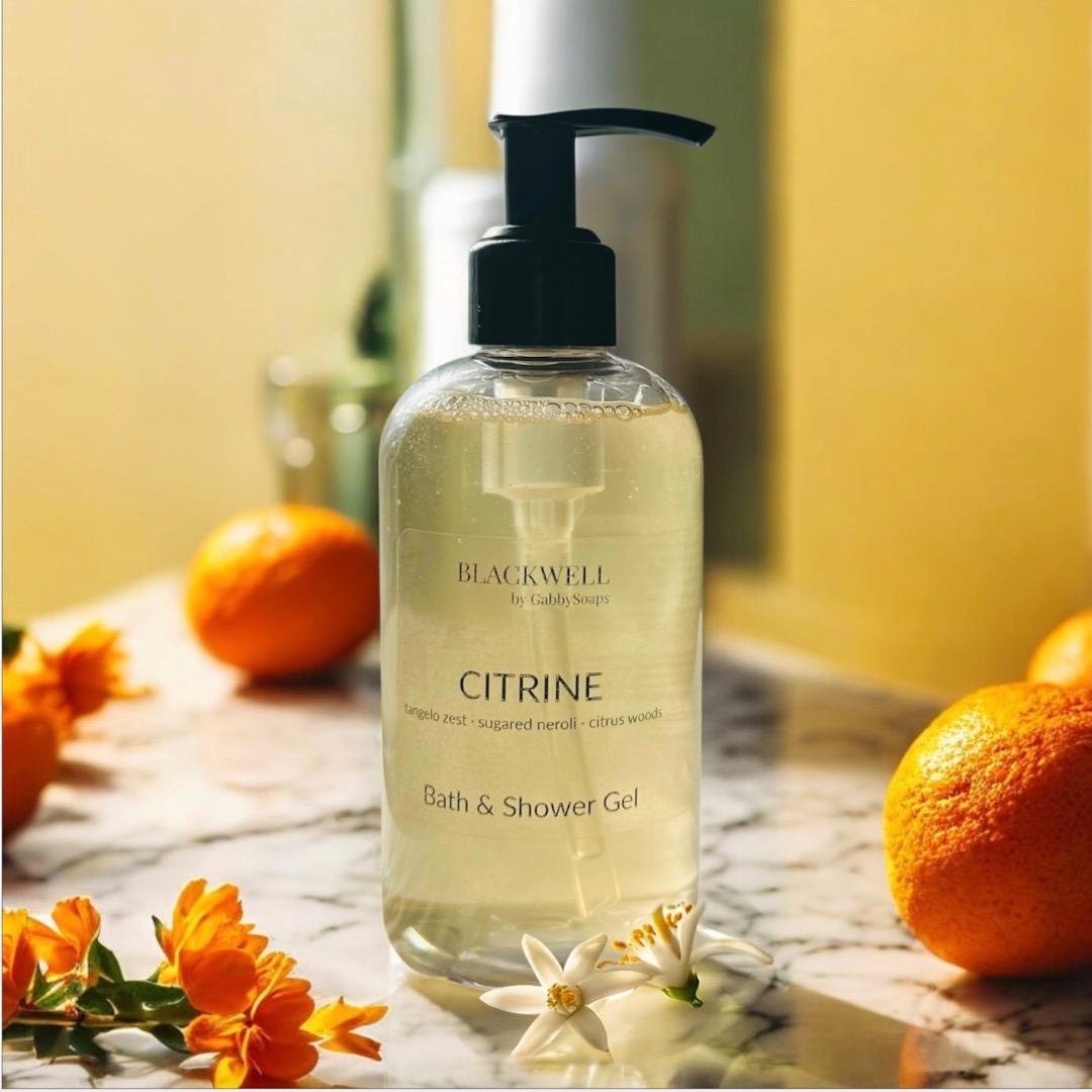 CITRINE Bath & Shower Gel – Blackwell by GabbySoaps | bold, clean, and effortlessly uplifting scent