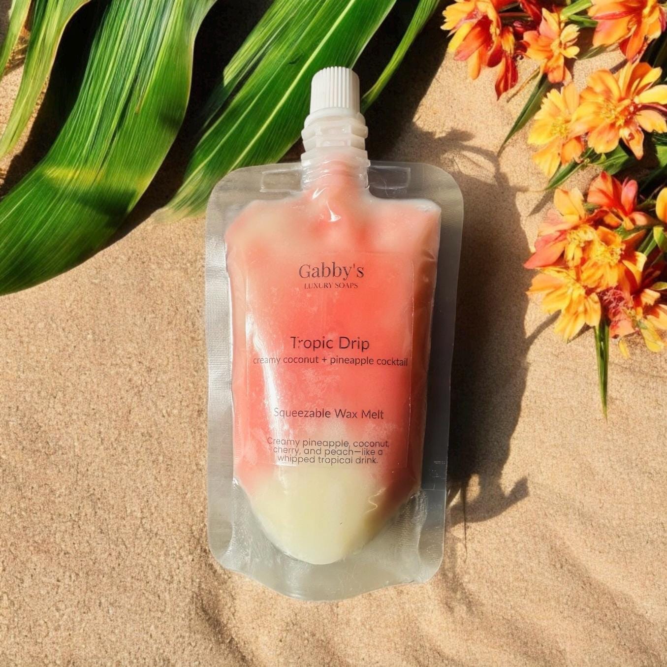 Tropic Drip Squeeze Wax Melt – 3.5oz Pouch – Long-Lasting + Mess-Free – Tropical Scented Wax for Warmers 3.5oz