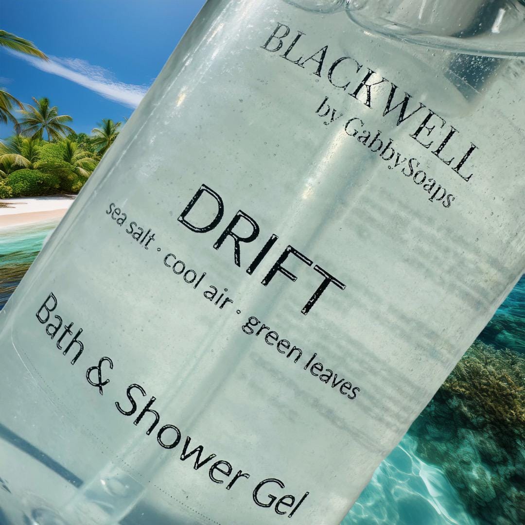 DRIFT Bath & Shower Gel – Blackwell by GabbySoaps | Fresh Masculine Oceanic Scent
