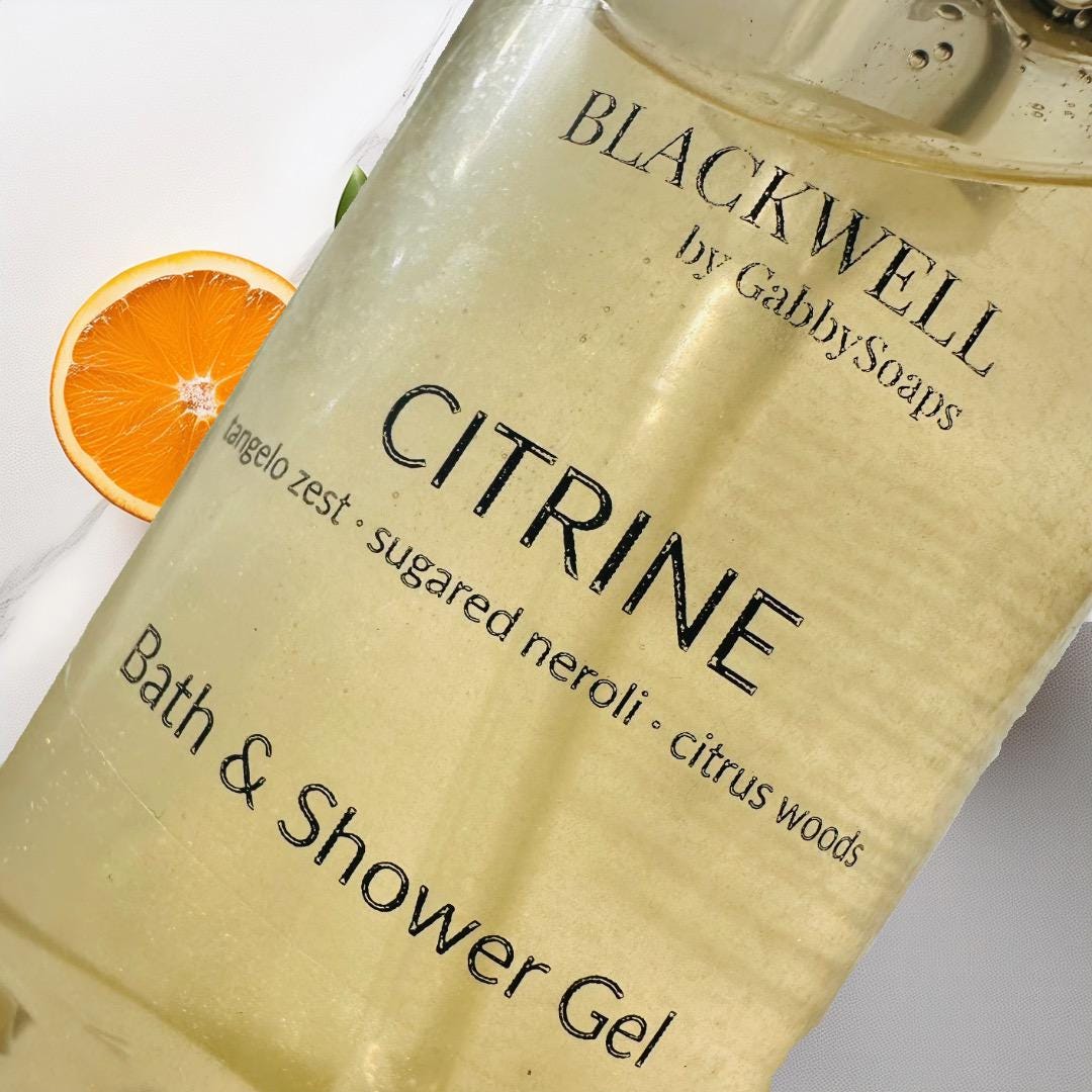 CITRINE Bath & Shower Gel – Blackwell by GabbySoaps | bold, clean, and effortlessly uplifting scent