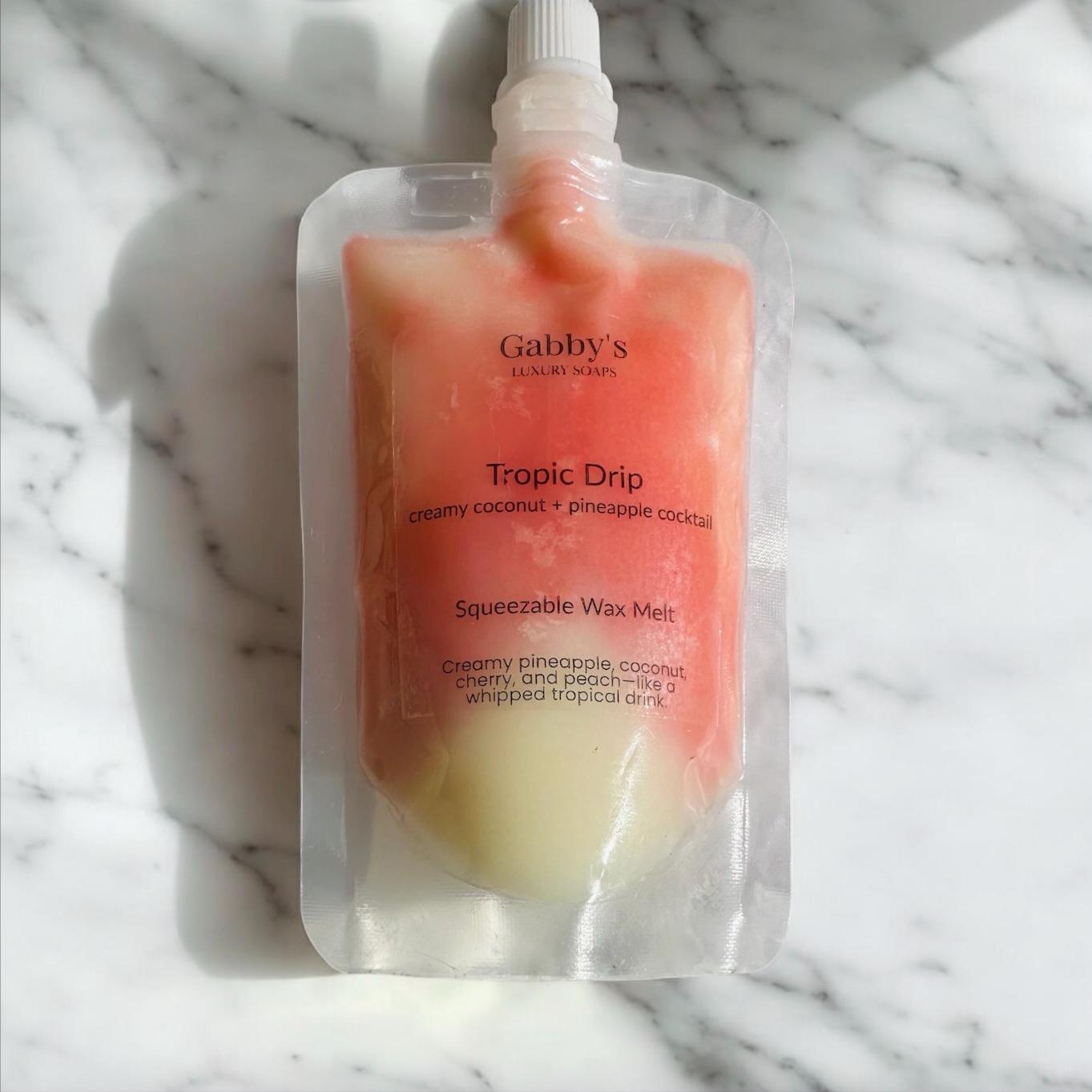 Tropic Drip Squeeze Wax Melt – 3.5oz Pouch – Long-Lasting + Mess-Free – Tropical Scented Wax for Warmers 3.5oz